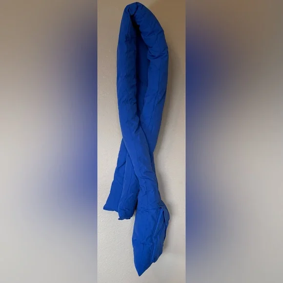 Olend Padded Puffer Scarf in Royal Blue - Picture 4 of 6